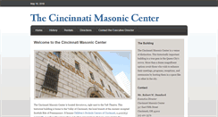 Desktop Screenshot of cincinnatimasoniccenter.com
